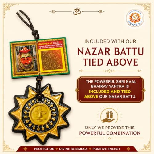 Image of Nazar Battu Evil Eye Wall Hanging for Home Door, Wall Decor & Entrance | Large Mahakal Kirtimukha Drishti Bommai | Nazar Rakcha Kavach |