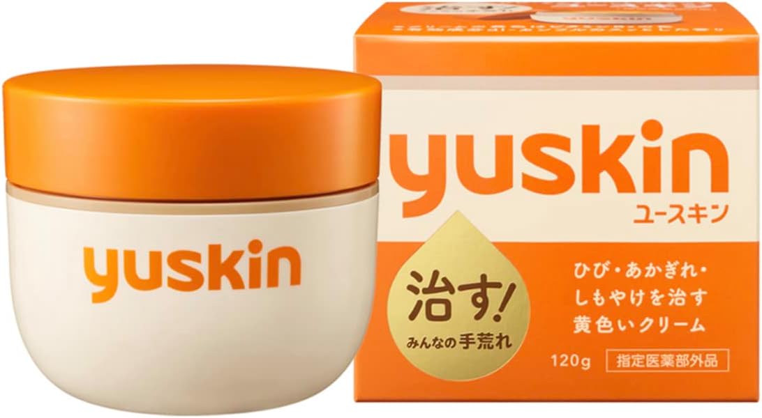 YU-SKIN-A, 120g Japan?s secret for dry skin relief. Deep hydrating moisturizing cream for face, hand and body. No artificial colors or fragrances. Original Set
