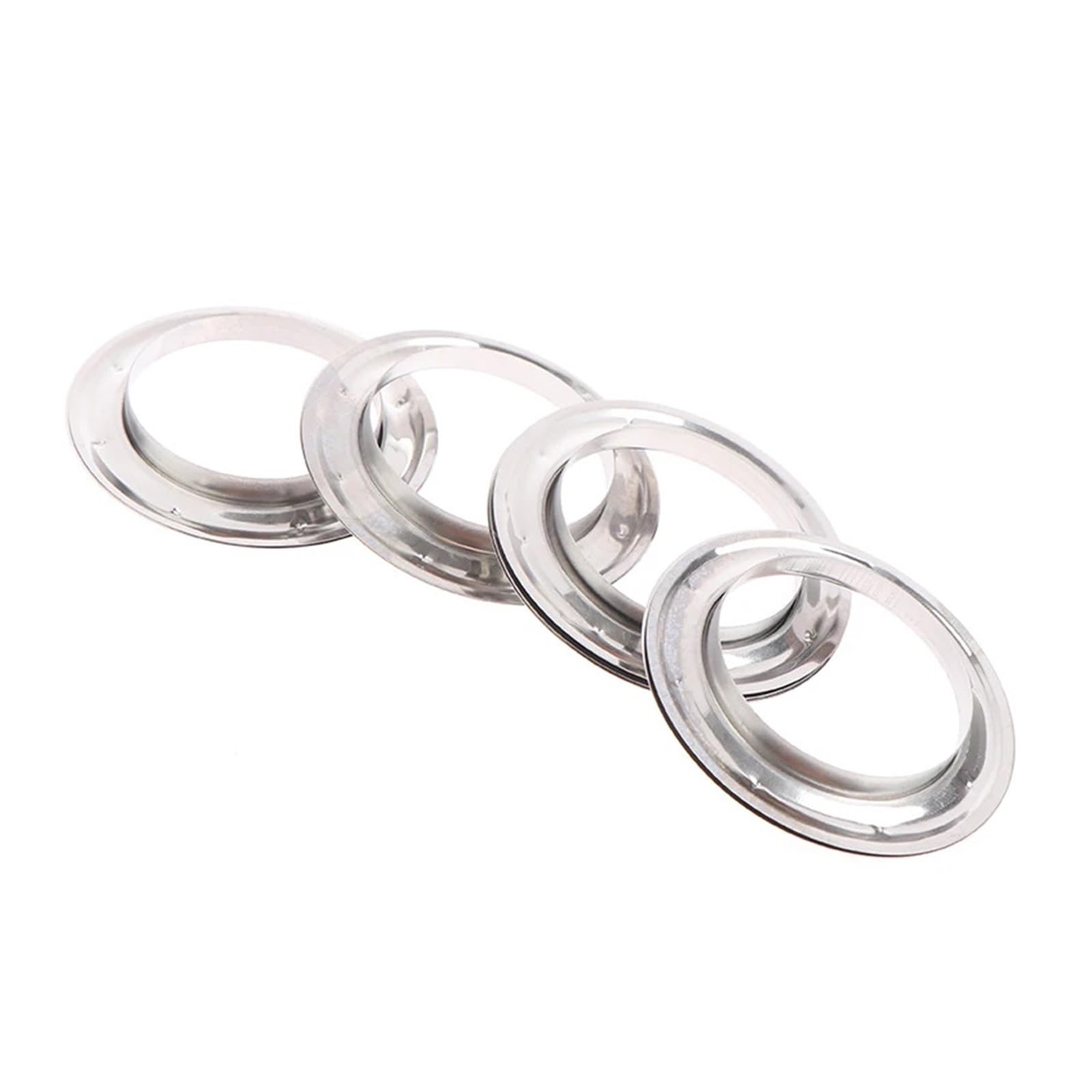 Curtain Grommets 20Pairs Eyelet Curtain Rings Grommet Top Silvery Metal Ring Header Accessories Be Assembled With A Press for Curtains Drape