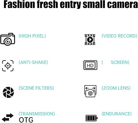 Digital Camera Portable 4K Kids For Teens Point Shoot Support Transmission Digital Camera