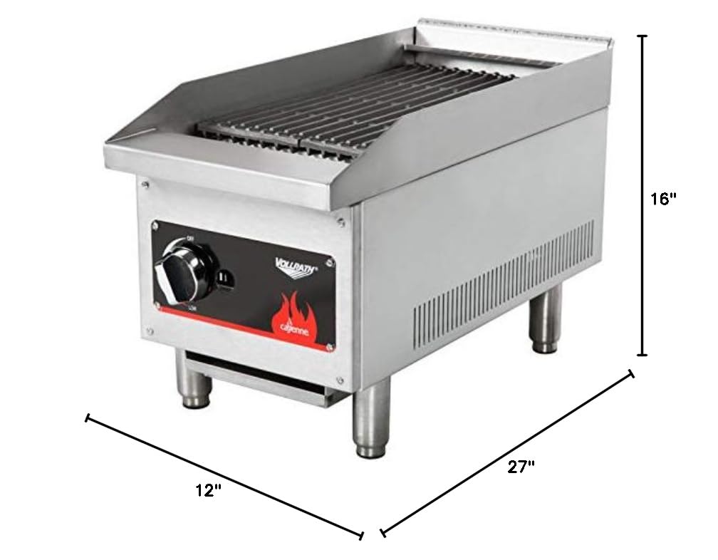 Vollrath (40728) 12" Radiant/Lava Rock Charbroiler - Cayenne® Series