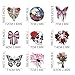 Nicime 9pcs Flower Skull Iron/Sew on Patches, Girl Bow Butterfly Embroidered Applique, Funny Decoration for Clothes, Hat, Bag, Dress, Shirt, Jeans