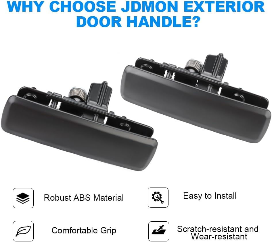 JDMON Black Exterior Door Handles Replacement for Chevy Astro GMC Safari 1992-2005 Front Rear Left Driver Right Passenger Outside Outer Door Handle Set Replacement for 15719666 15719665 77192 77193