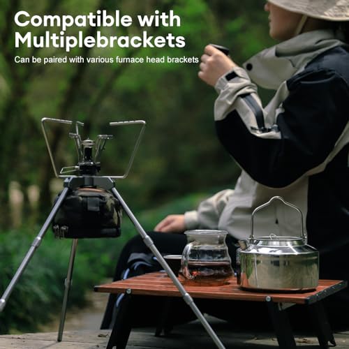 Camping Gas Stove, Windproof 3000W Burner with Piezo Ignition, Foldable Rocket Camping Stove with Carry Box, Outdoor Camping Stove for Outdoor Cooking, Hiking, Picnic, Camping, Trekking - Image 6