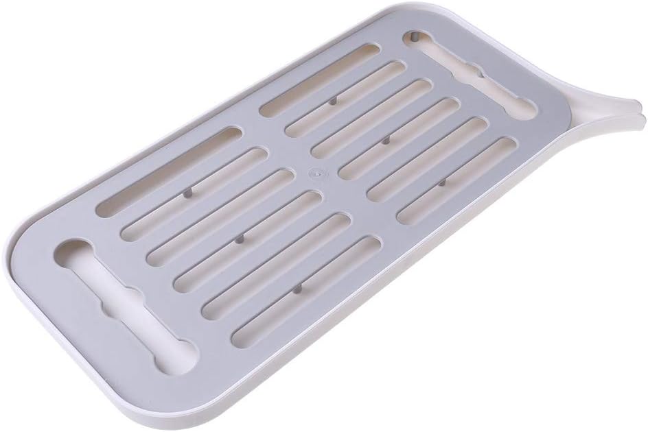 Drain Rack Plastic Dish Drainer Dryer Tray Kitchen Organizer Worktop Large Sink Drying Rack