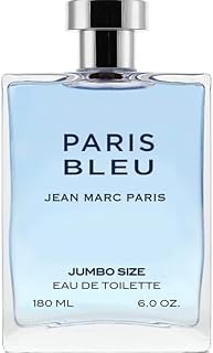 Paris Bleu Eau de Toilette Spray – 6 oz Jumbo Size – Fresh & Masculine Scent – No Box