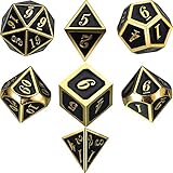 Una forma y color únicos: dados de metal brillante y dados de metal negro, una textura de metal única que le da a su grupo de juego una mejor sensación de juego