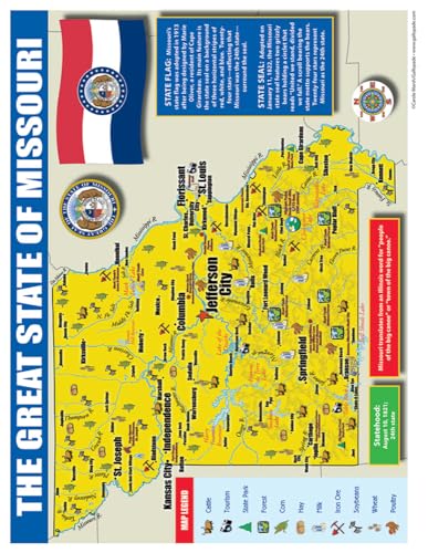 Gallopade Publishing Group Missouri State Map for Students - Pack of 30 (9780635106520)