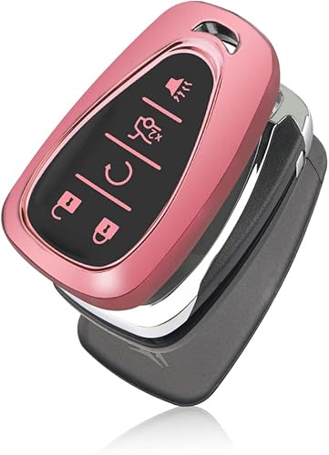 Miniatura 7 de Funda para llavero Chevy con llavero, funda protectora para llave de automóvil para Chevrolet Equinox Malibu Camaro Traverse Blazer Cruze Volt Bolt