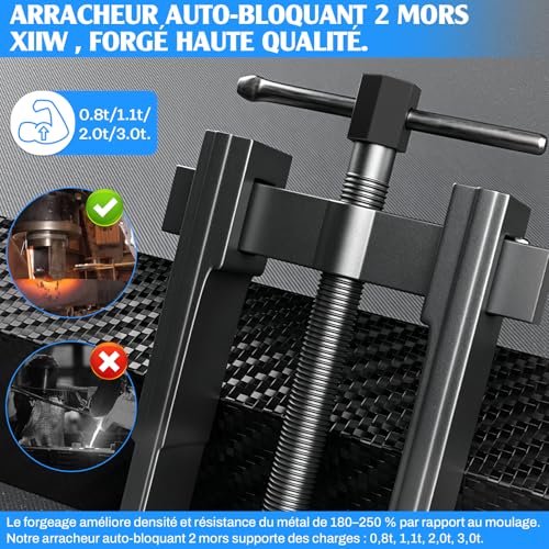 Arrache roulement auto-bloquant pour extraire sans casser