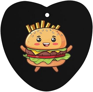 Hamburger French Fries Car Aromatherapy Tablet Air Freshener Fragrance Scented Cards Love form White-style