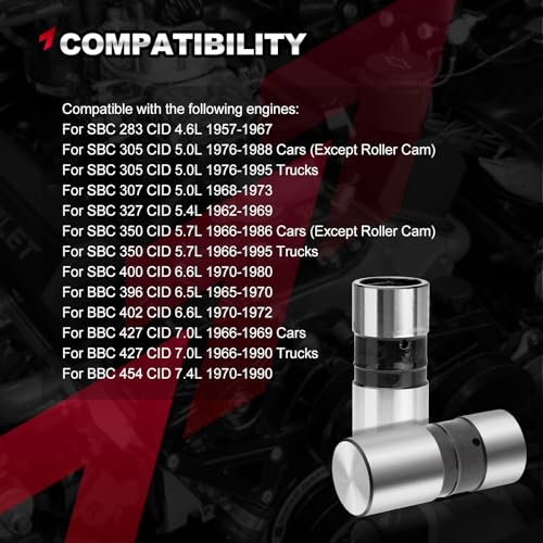 Temsone QMG004-HX Tmesone 16Pcs Hydraulic Flat Tappet Lifters Compatible thumb #1
