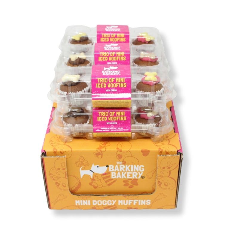 The Barking Bakery Trio of Mini Iced Woofins, 3 Mini Cakes for Dogs, Gourmet Dog Treats, Handmade - Image 3