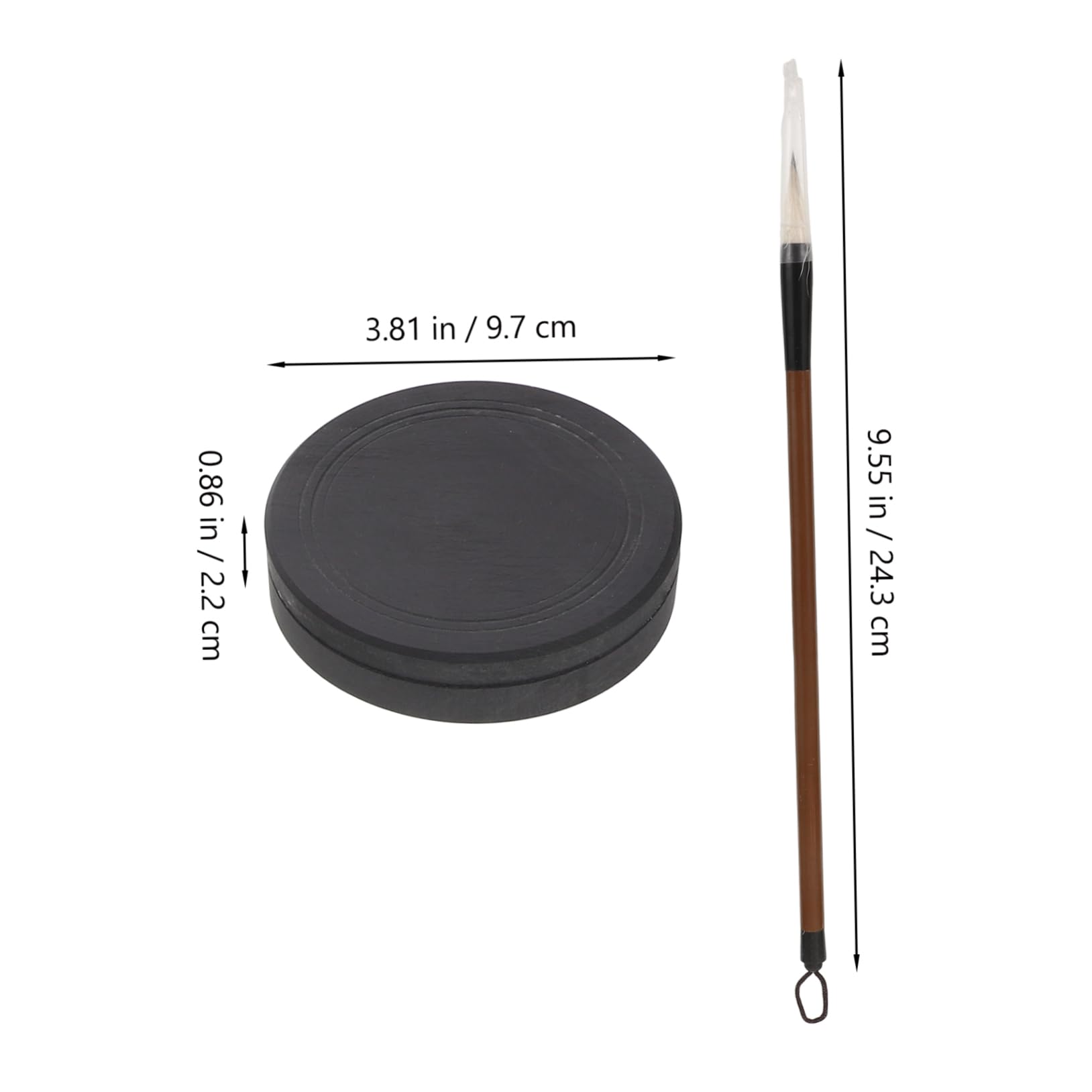 Beatifufu 1Set Portable Ink Brush and Study Ink Stone for Student Calligraphy Practice Durable and Materials for Chinese Calligraphy and Modern Art Supplies