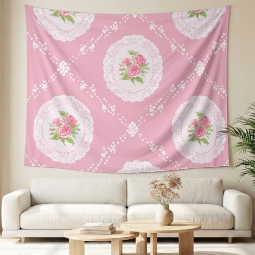 Tapisserie murale roses 240x320 cm pour deco salon et chambre