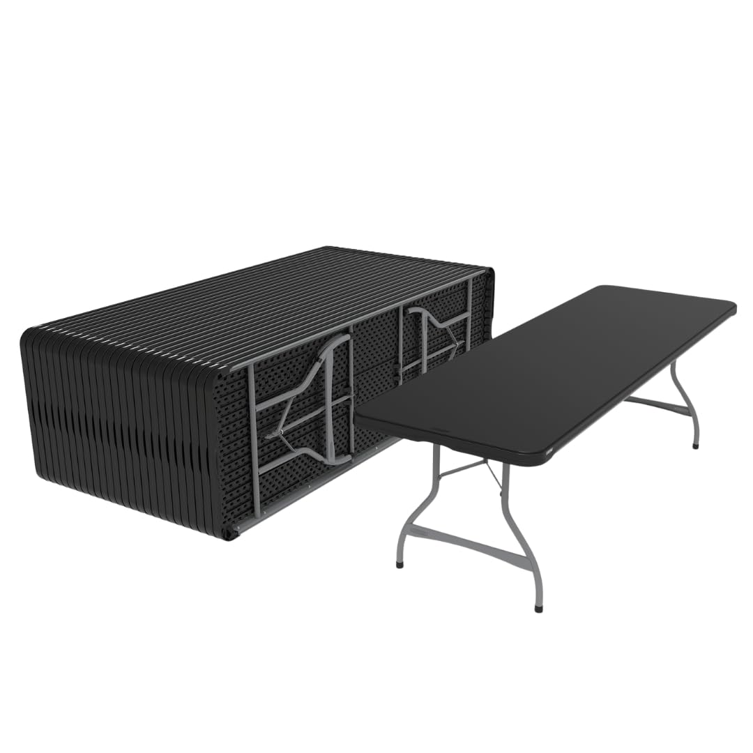 Amazon.com: Lifetime 8-Foot Folding Table, Black and Silver
