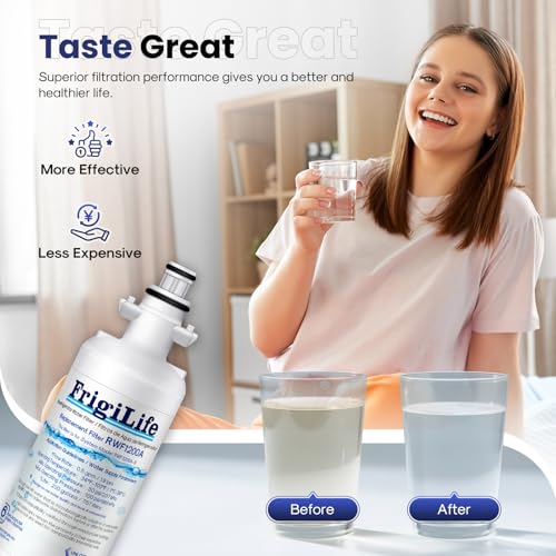 Image of ADQ36006101 Refrigerator Water Filter Replacement for LG LT700P, Kenmore Elite 9690, ADQ36006102, 469690, ADQ36006101-S, RWF1200A, LFXS30766S, WSL-3, FML-3 and LT120F Air Filter, 2 Combo