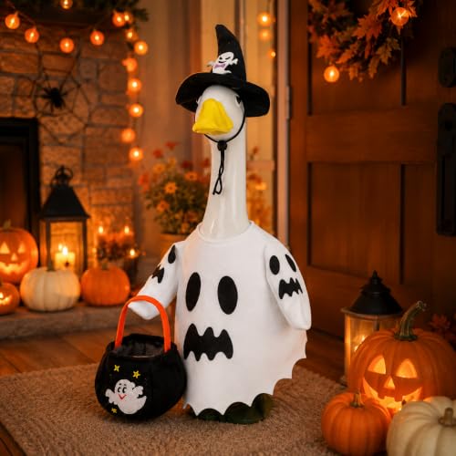 2026 New Halloween Porch Goose outfit | Ghost outfit,23" Porch Goose Halloween Outfits ,halloween decorations，porch goose fall outfit - image 6