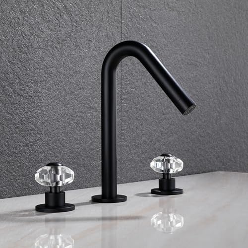 Mitigeur lavabo salle de bain 3 trous en laiton chromé haut de gamme