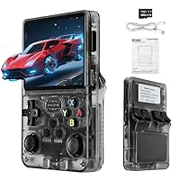 R36S Retro Handheld Game Console, Portable Mini Emulator with 64G Built - in 20000 + Games, Support 20 + Emulators, 3.5\u201D IPS Screen, Linux System, for Kids and Adults - Black