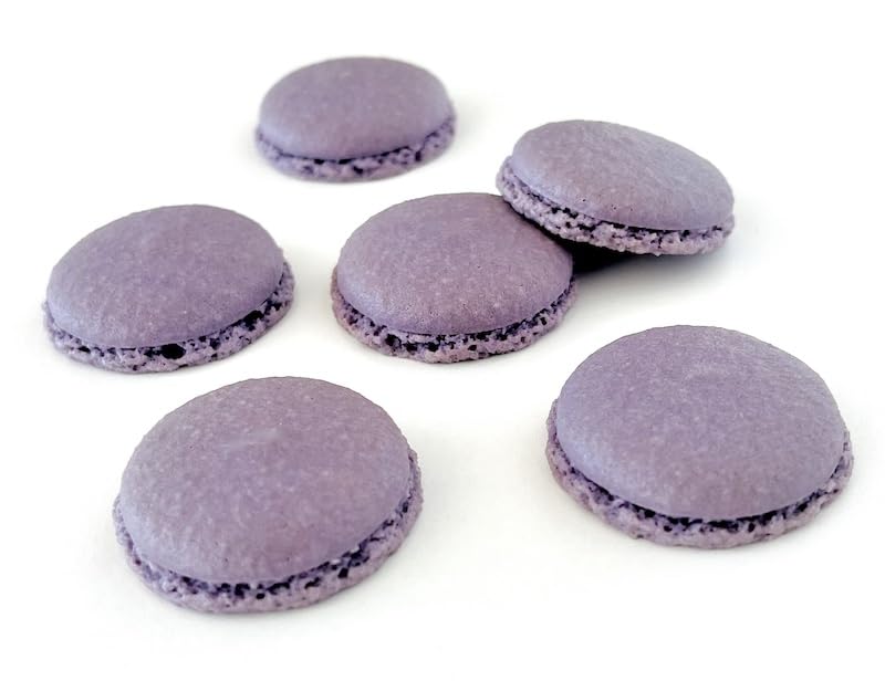 480 Stk. Macaron Halbschalen lila - Karton/fertig gebacken