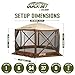 CLAM Pop Up Screen Tent, Outdoor Camping Gazebo Canopy, Escape, 11.5', Brown - Heavy-Duty Portable Screened Shelter with Netting for Beach, Patio, and Backyard
