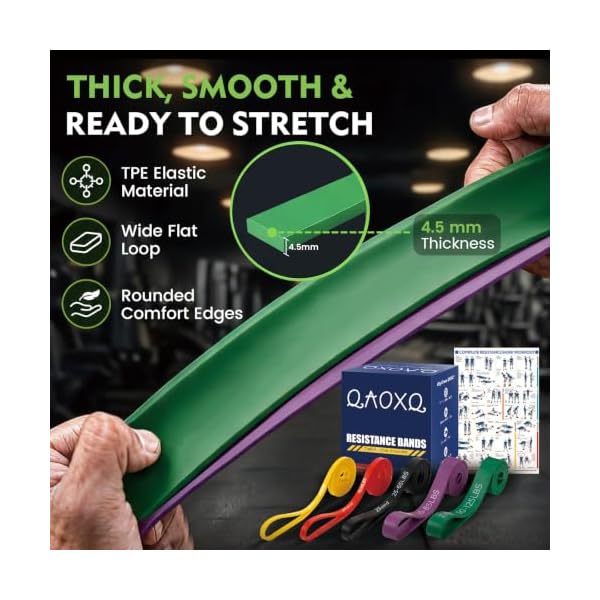 Resistance Bands Set, Workout & Pull Up Assistance Bands for Home Gym - Image 3