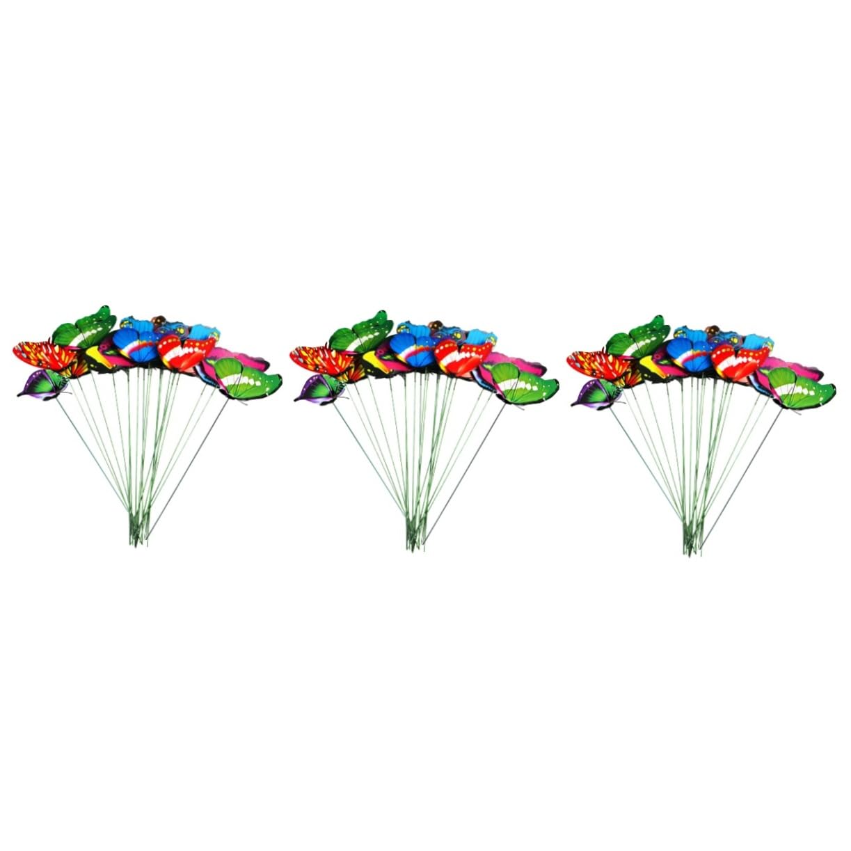 YARNOW 150pièces Piquets Décoratifs De Décoration De Jardin Couleurs Aléatoires pour Balcon Cour Et Fête