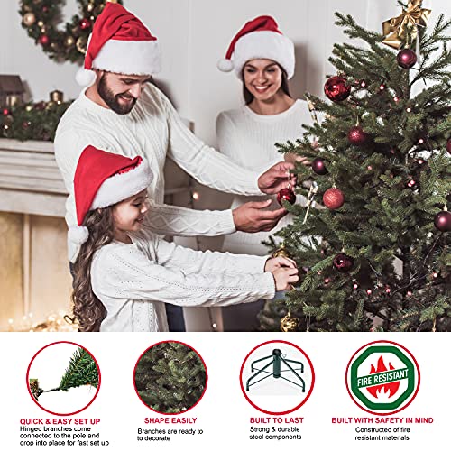 Puleo International GREEN 7.5 Foot Pre-Lit Aspen Fir Artificial Christmas Tree thumb #6