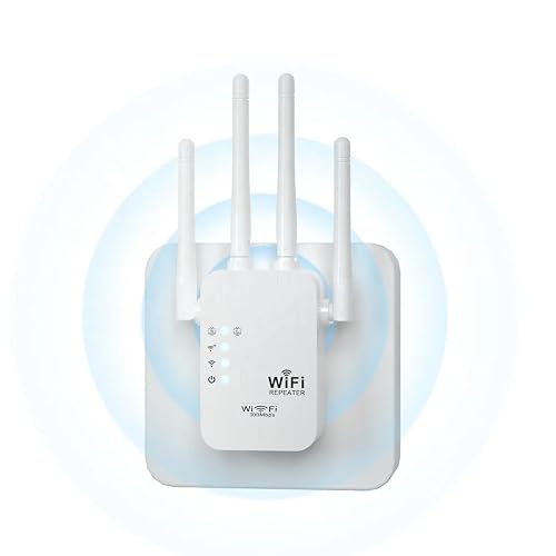 Punnk Funnk WiFi Range Extender | Up to 300Mbps | Dual LAN Port WiFi Extender, Repeater, WiFi Signal Booster, Access Point| Easy Set-Up | Extends WiFi to Smart Home & Office(White)