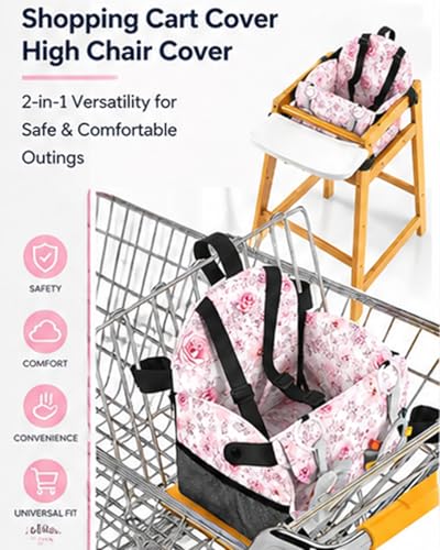 Shopping Cart Covers for Babies and Toddlers, Grocery Cart Cover (Flower) — view 5