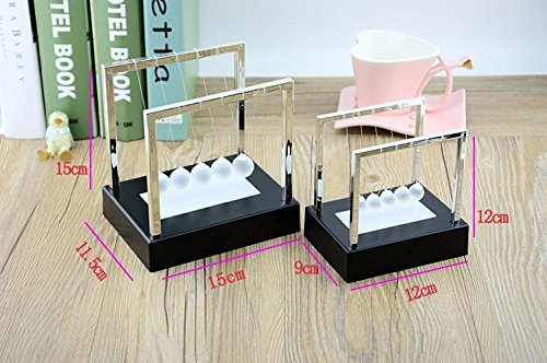 Urtoys Light Up Newtons Cradle Steel Balance Ball Kinetic Energy Multi Color Home Office Science Toy Household Decoration Art Work Gift #TOP5