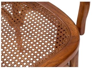 Biscottini Sedie sala da pranzo in legno massello e rattan - Sedia cucina e soggiorno 52x45x90 cm - Sedie da esterno e interno per eventi - Poltrona impagliata rustica con braccioli - Thonet vintage