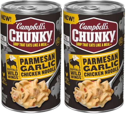 Image of Campbell's Chunky Buffalo Wild Wings Parmesan Garlic Chicken Noodle Soup, 18.8 Oz (Pack of 2)