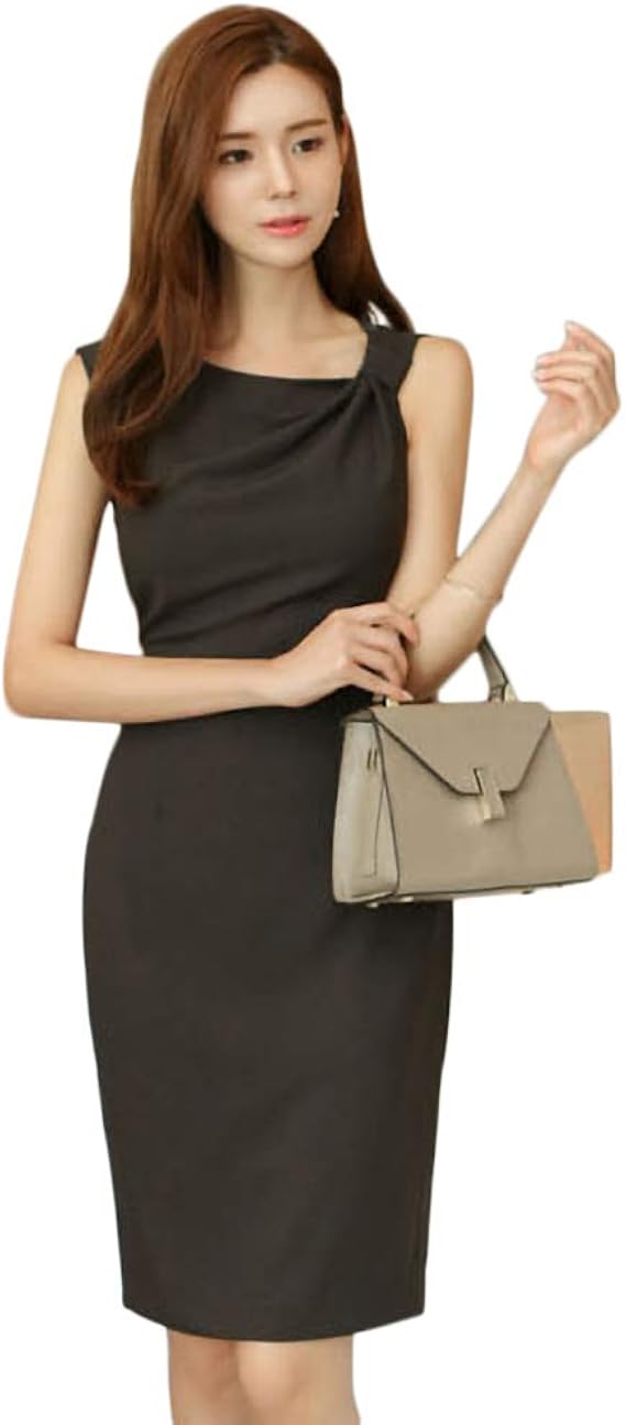 Amazon Co Jp ｒｕｉｍｙ きれいめワンピース ショルダーポイント タイト 人気 春夏 通勤 デート 黒 S 服 ファッション小物