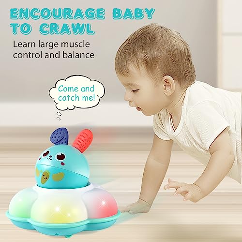 Baby Crawling Toys, Ounkuur Infant Tummy Time Toys With Light & Sound, Teether, Usb Rechargeable, Interactive Musical Baby Toys 12-18 Months For 1 Year Old First Birthday Gifts #TOP1