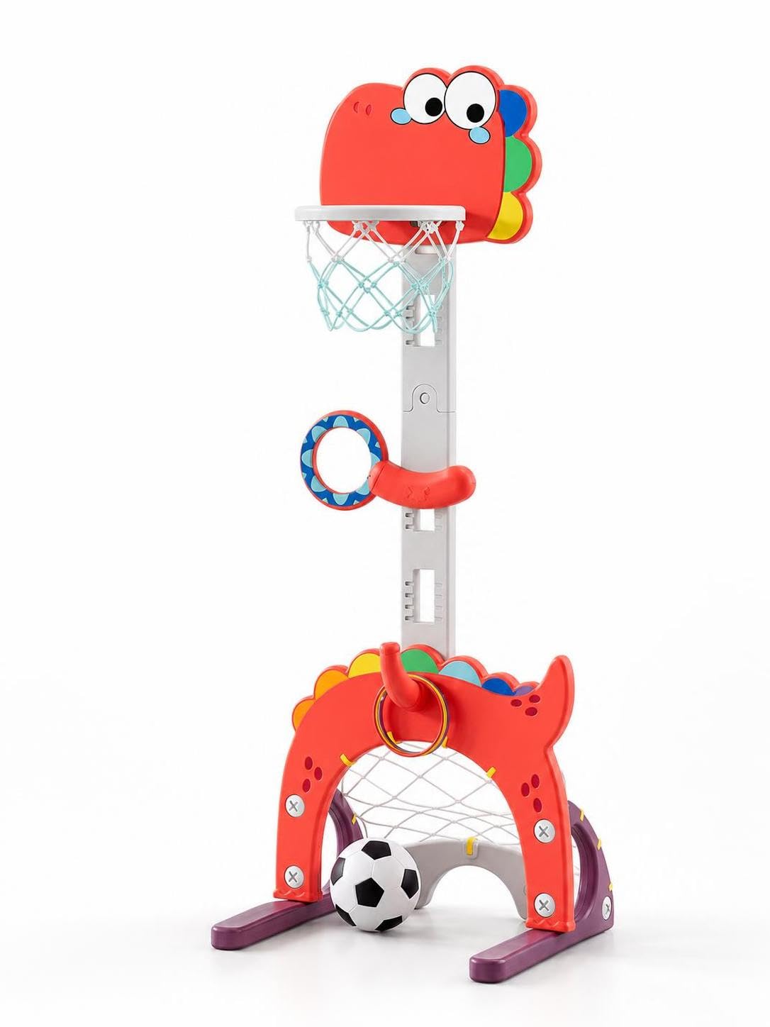 Basketballkorb Kinder, höhenverstellbarer Spielzeug Basketballständer, Indoor Basketballspielzeug