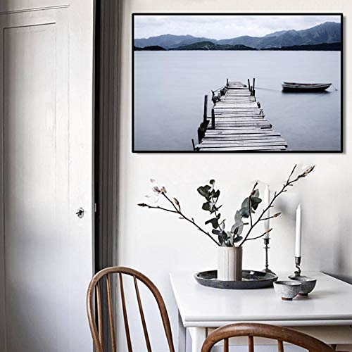 Art mural pont en bois pour créer une ambiance zen dans votre décoration de salon