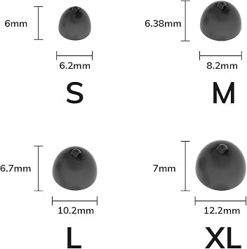 Hearing Aid Ear Tips Silicone Earplug Domes 9 Pairs