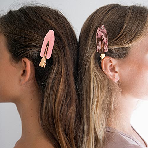 Magicsky 21-99021-003 10Pcs No Bend Hair Clips For Styling, Acrylic Resin Flat Clip thumb #3