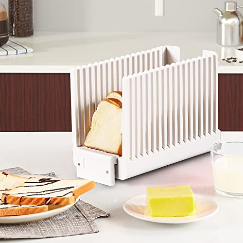 Bread Slicer For Homemade Bread Loaf Bagels, Bread Slicing Guide Easy To Clean Flodable And Campact Bread Cutter Without Bpa #TOP5