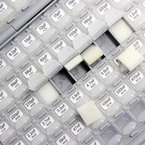 Aidetek Smt Smd 0402 Capacitor Kit 76 Values X 50 Pcs Distributed In Box-All .5P 1Uf X7R #TOP3