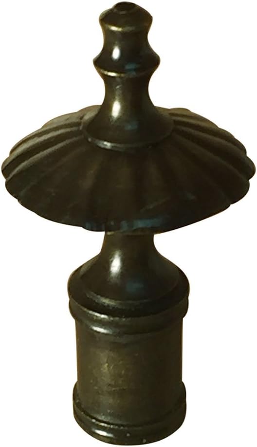 Royal Designs Umbrella Lamp Finial for Lamp Shade, 2.5 Inch, Antique Brass - Set of 2