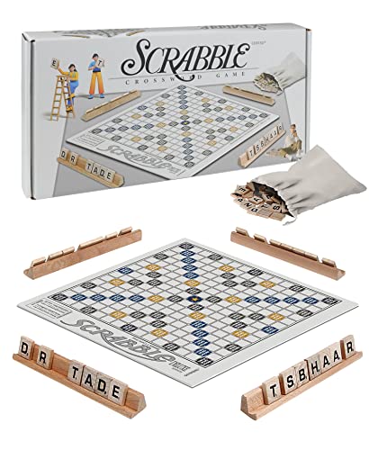 Scrabble Board Game Original Wooden Classic Crossword Games Learning Educational For Adults Family Junior Kids Travel 2-4 Players #TOP2