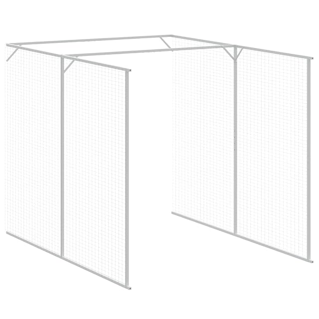 Foto 7 de 7 de vidaXL Caseta Perros Corral Acero galvanizado Gris Claro 165x659x181cm