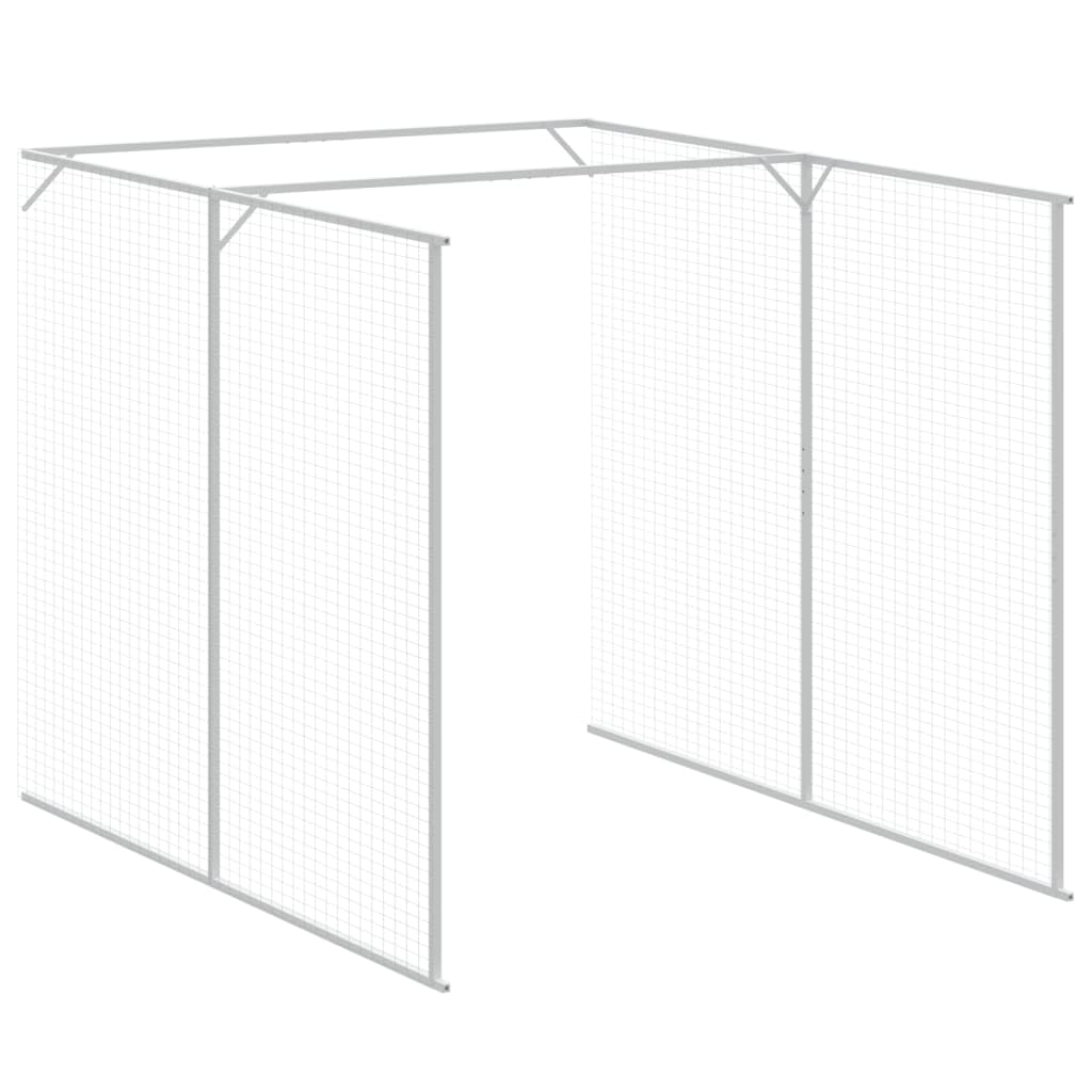 Mangloder Caseta para Perros con Caño Antracita de Acero Galvanizado 165x863x181cm con Techo y Diseño de Red para Exterior, Jardín y Protección Seguro para Perro y Cachorro