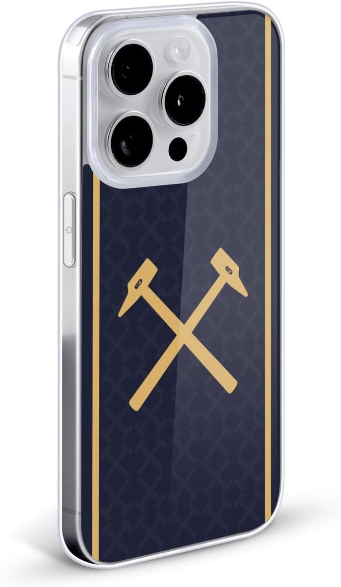 Head Case Designs Officially Licensed West Ham United FC Third 2025/26 Crest Kit Gel Case [Military Grade Protection] Compatible with Apple iPhone 17