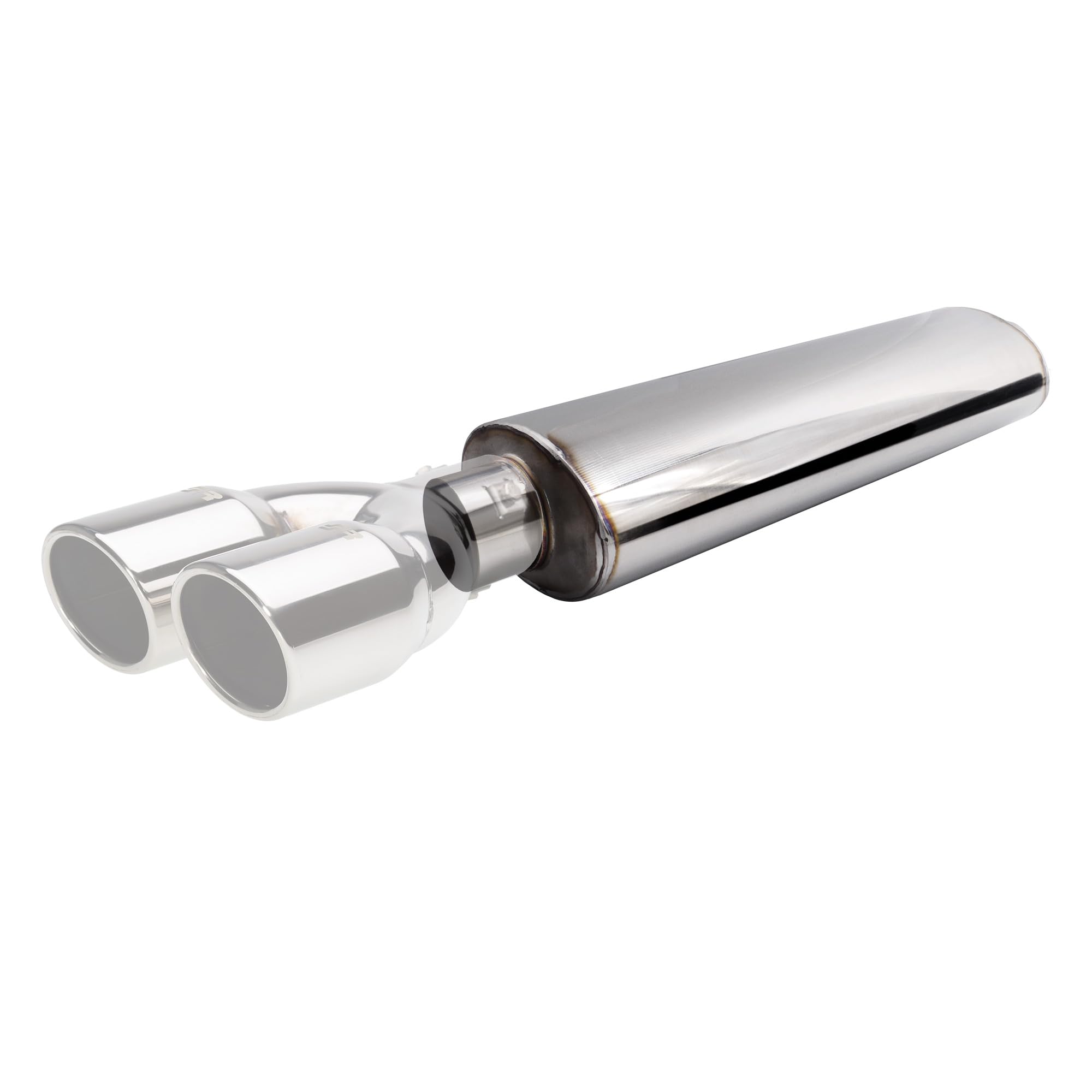 Simoni Racing ESR6 - Silenciador deportivo universal, salida redonda recta, silenciador recto para auto de acero inoxidable, longitud 550 mm