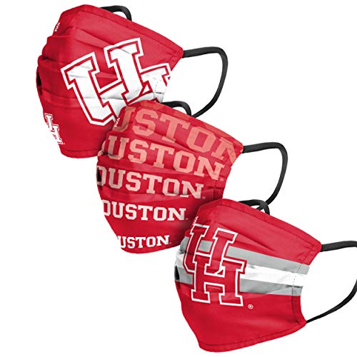 FOCO Houston Cougars NCAA Mens Matchday Face Cover - 3 Pack