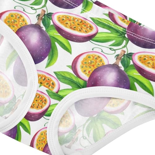 Joisal Girls Underwear Toddlers 2t Cotton Panties Little Girl Stylish Kids Undies Briefs Passion Fruits Green Leaves4